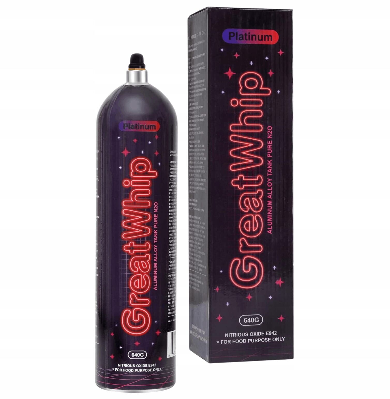 GreatWhip Platinum 640g Cream Chargers – London Same-Day Delivery