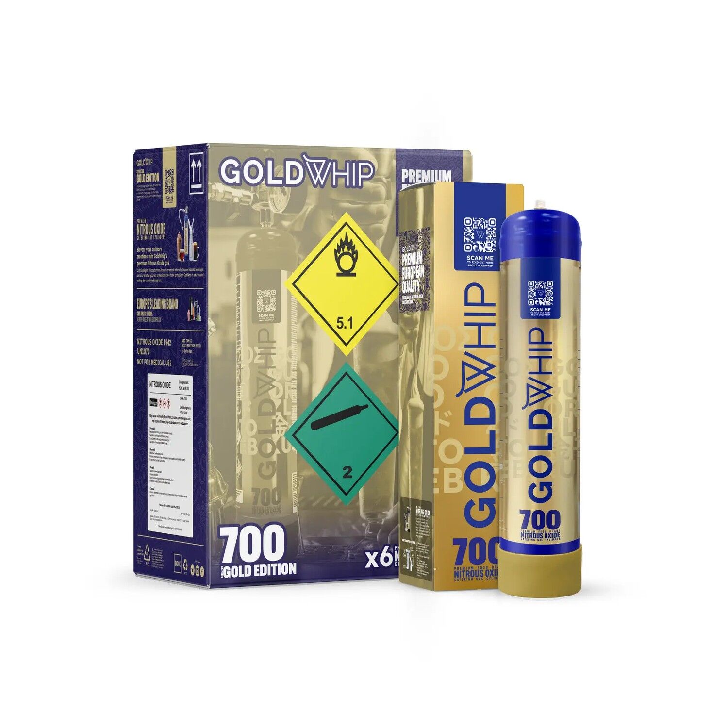 GoldWhip 700 Series Gold Edition 640g Cream Chargers - London Same-Day Delivery - Image 2